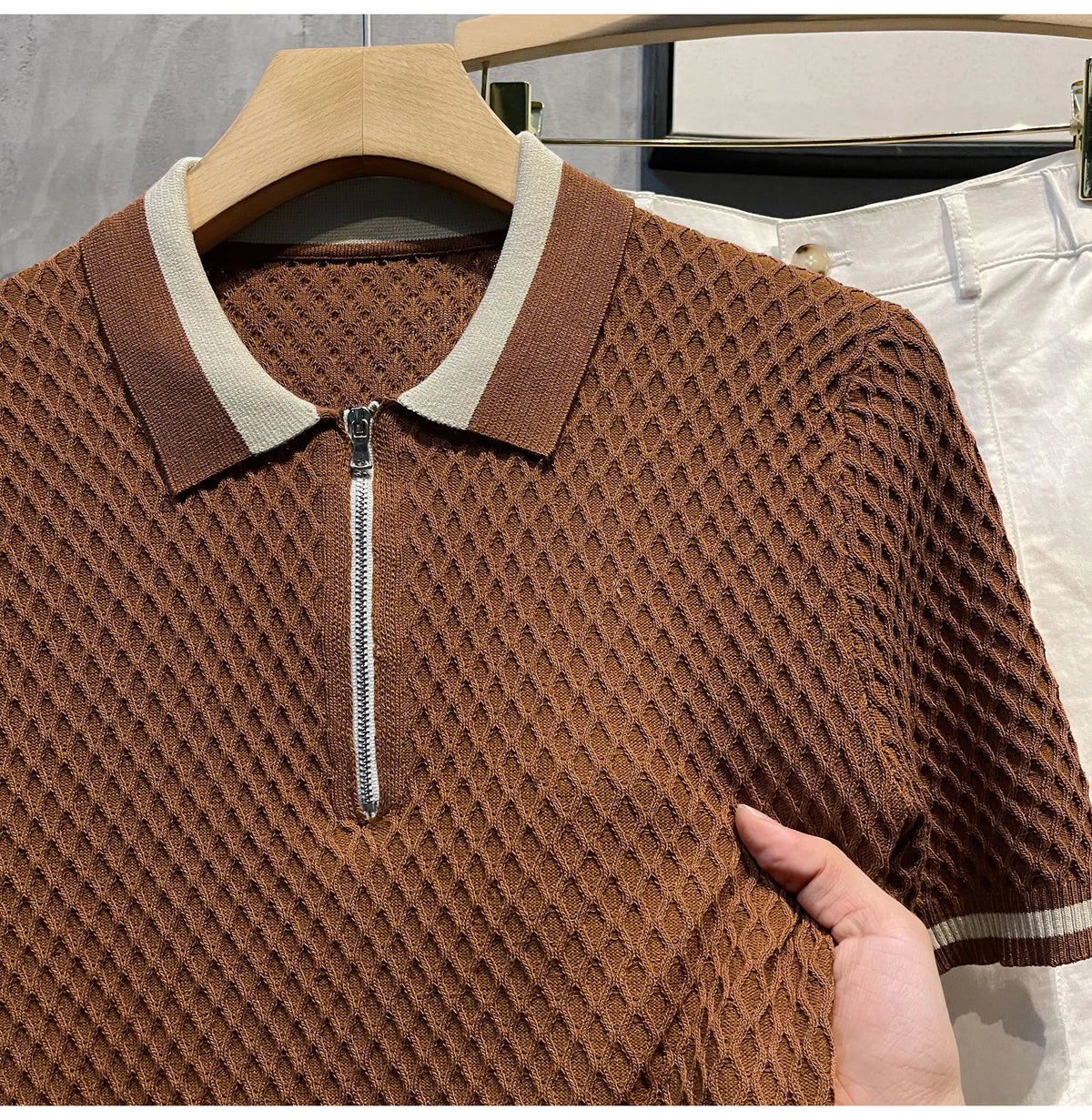 Polo Zip Knit