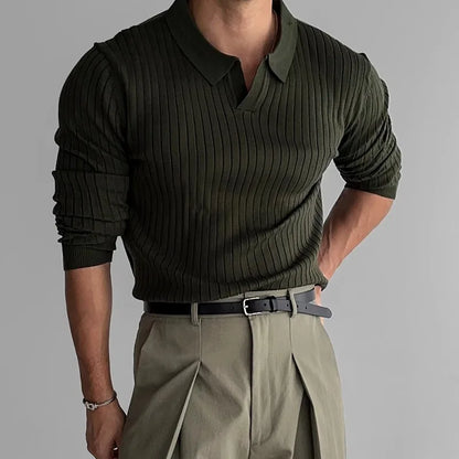 Orlo Knit Long Sleeve Polo