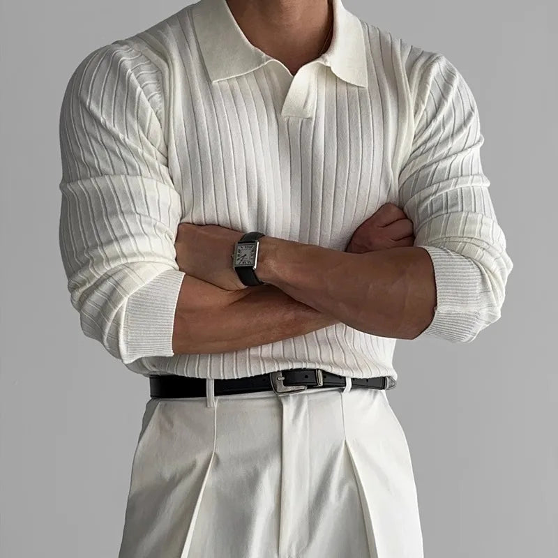 Orlo Knit Long Sleeve Polo